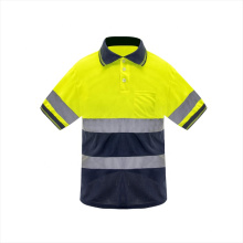 Hi vis  reflective safety black safety polo T shirt